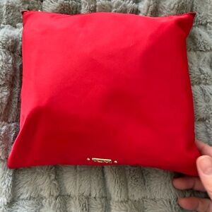 TUMI Red Nylon Backpack + Matching Zip Pouch | Lightweight Travel Set